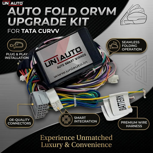 Auto Fold ORVM or Mirror Upgrade kit for TATA Curvv | Install Auto fold ORVM into Base and mid models