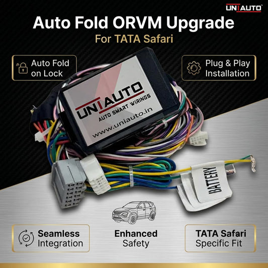 Auto Fold ORVM or Mirror Upgrade kit for TATA Safari | Install Auto fold ORVM into Base and mid models