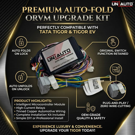 Auto Fold ORVM or Mirror Upgrade kit for TATA Tigor and Tigor EV | Install Auto fold ORVM into Base and mid models