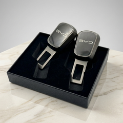 Uniauto 2 in 1 Premium Alarm Stopper and Belt Holder| Black | Seat Belt Buckle