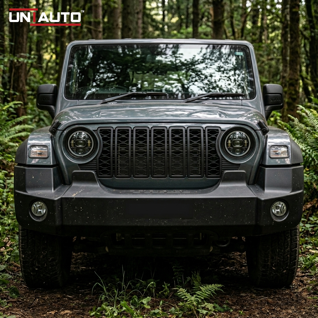 ABS Rubicon Style Front Grille for Mahindra Thar 2020-Onwards | Premium Aggressive Jeep-Inspired Design