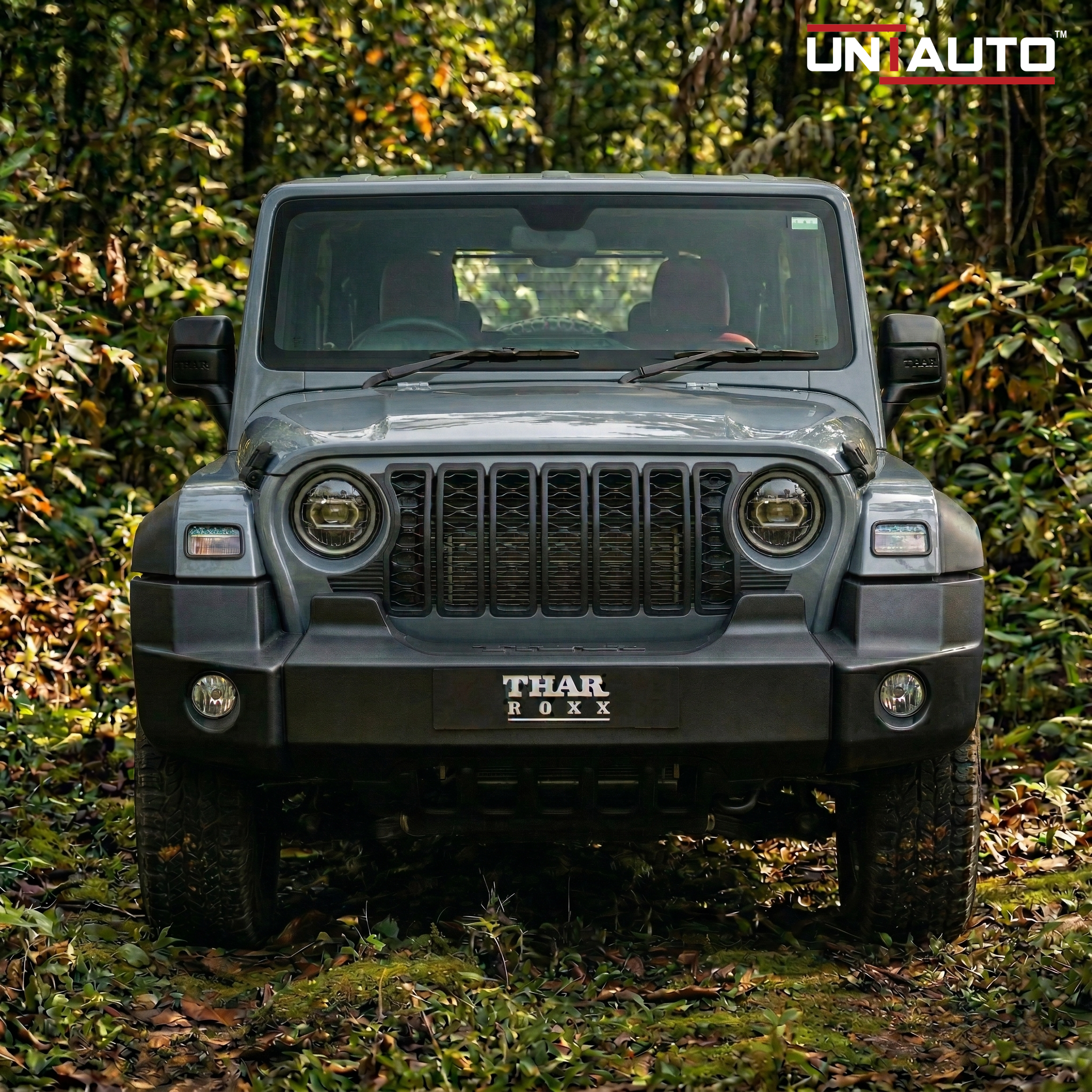 ABS Rubicon Style Front Grille for Mahindra Thar ROXX | Premium Aggressive Jeep-Inspired Design