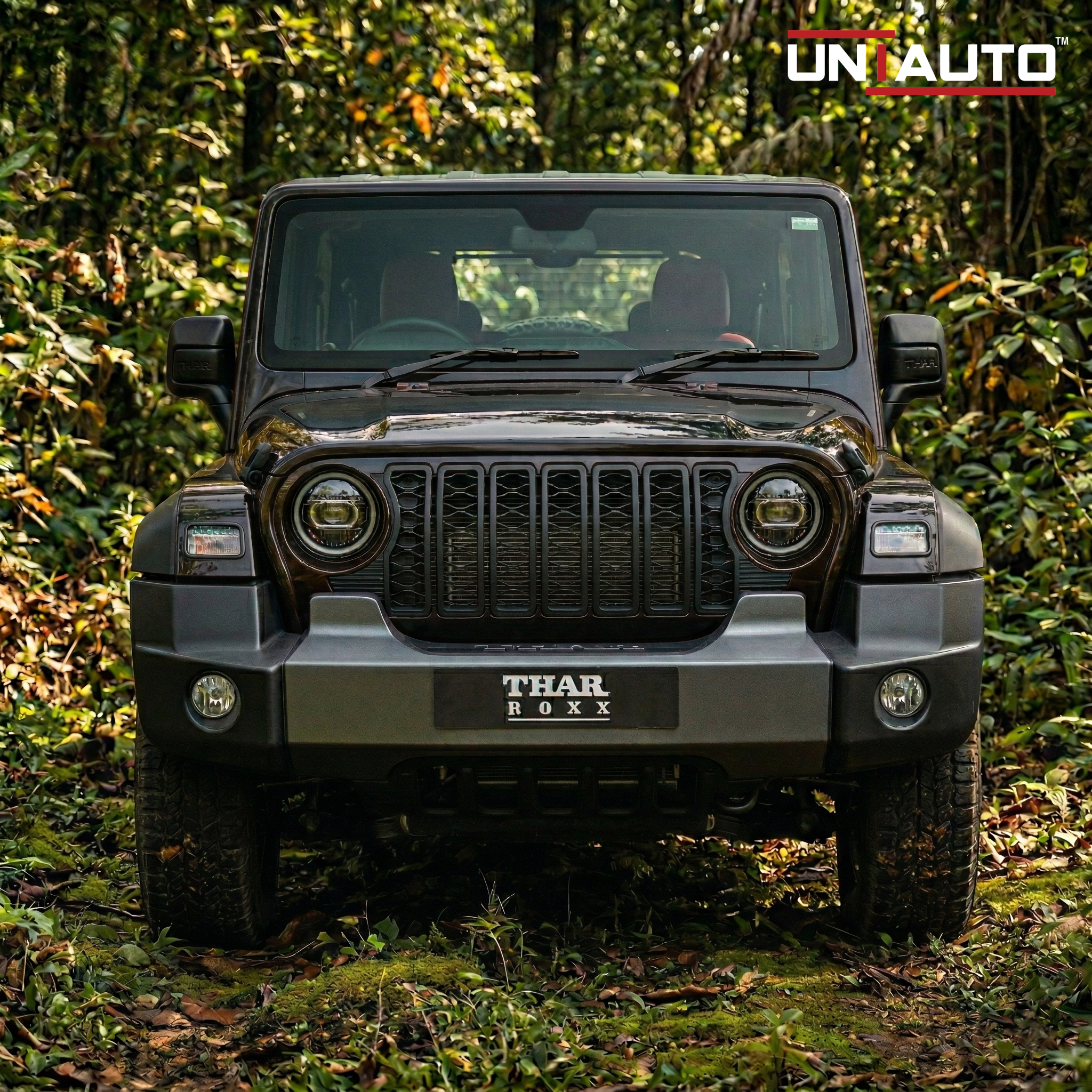 ABS Rubicon Style Front Grille for Mahindra Thar ROXX | Premium Aggressive Jeep-Inspired Design