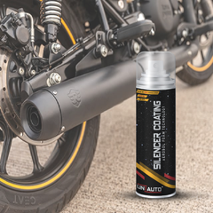 Uniauto Black Silencer Coating – Heat-Resistant Aerosol Spray for Long-Lasting Protection & Shine (500ml)