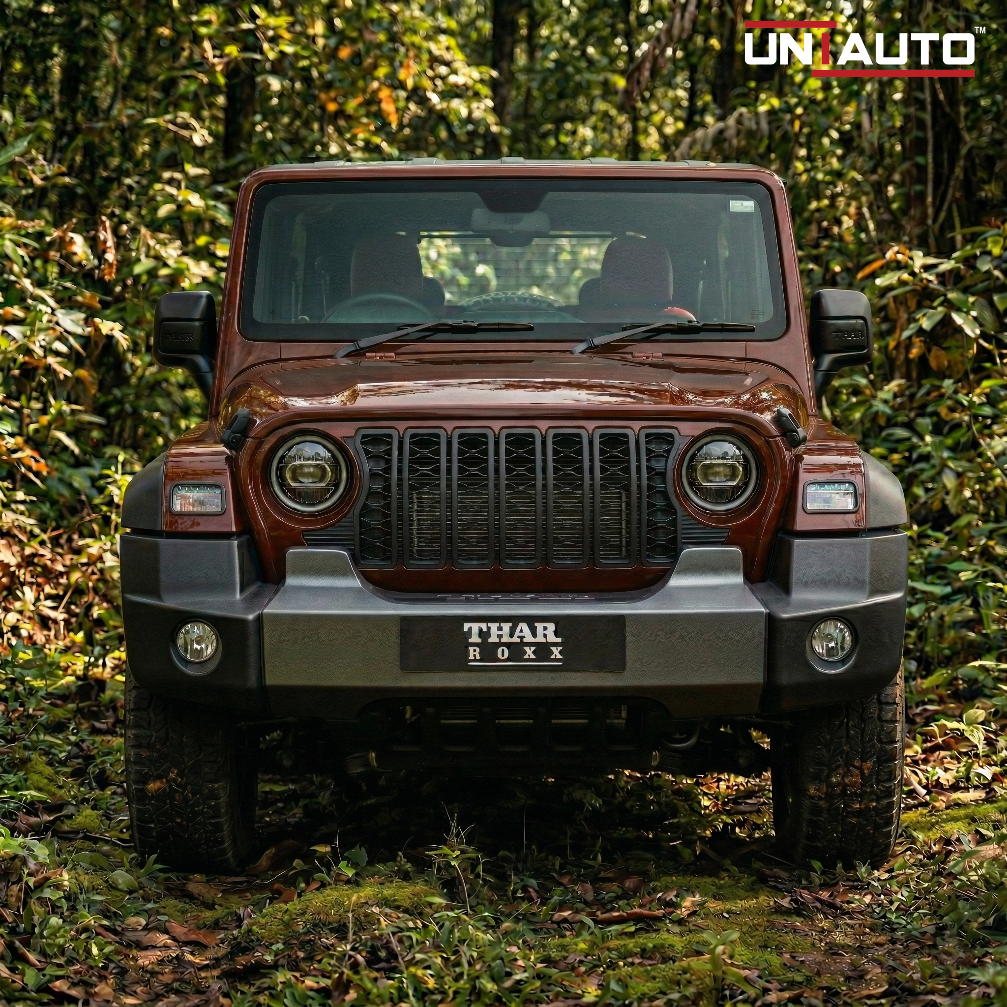 ABS Rubicon Style Front Grille for Mahindra Thar ROXX | Premium Aggressive Jeep-Inspired Design