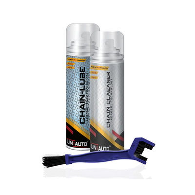 Uniauto Chain Maintenance Combo Pack – Chain Cleaner, Chain Lube & Cleaning Brush for Complete Bike Chain Care
