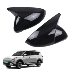 Batman Style ORVM Covers for KIA Clavis EV | Premium Gloss Black Mirror Covers