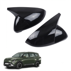 Batman Style ORVM Covers for KIA Clavis | Premium Gloss Black Mirror Covers