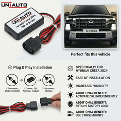 Uniauto Center DRL Activator for Hyundai Creta 2024 Onwards – Plug & Play Smart DRL Enhancement