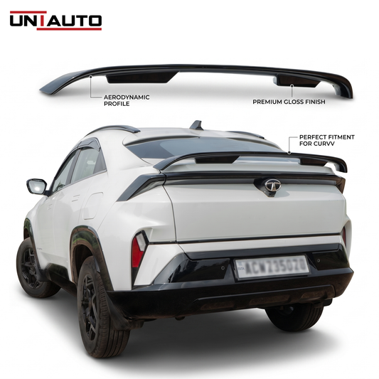ABS Style Sports Spoiler for Tata Curvv & Tata Curvv EV | Premium Rear Boot Lip Spoiler