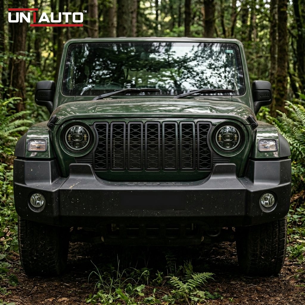 ABS Rubicon Style Front Grille for Mahindra Thar 2020-Onwards | Premium Aggressive Jeep-Inspired Design
