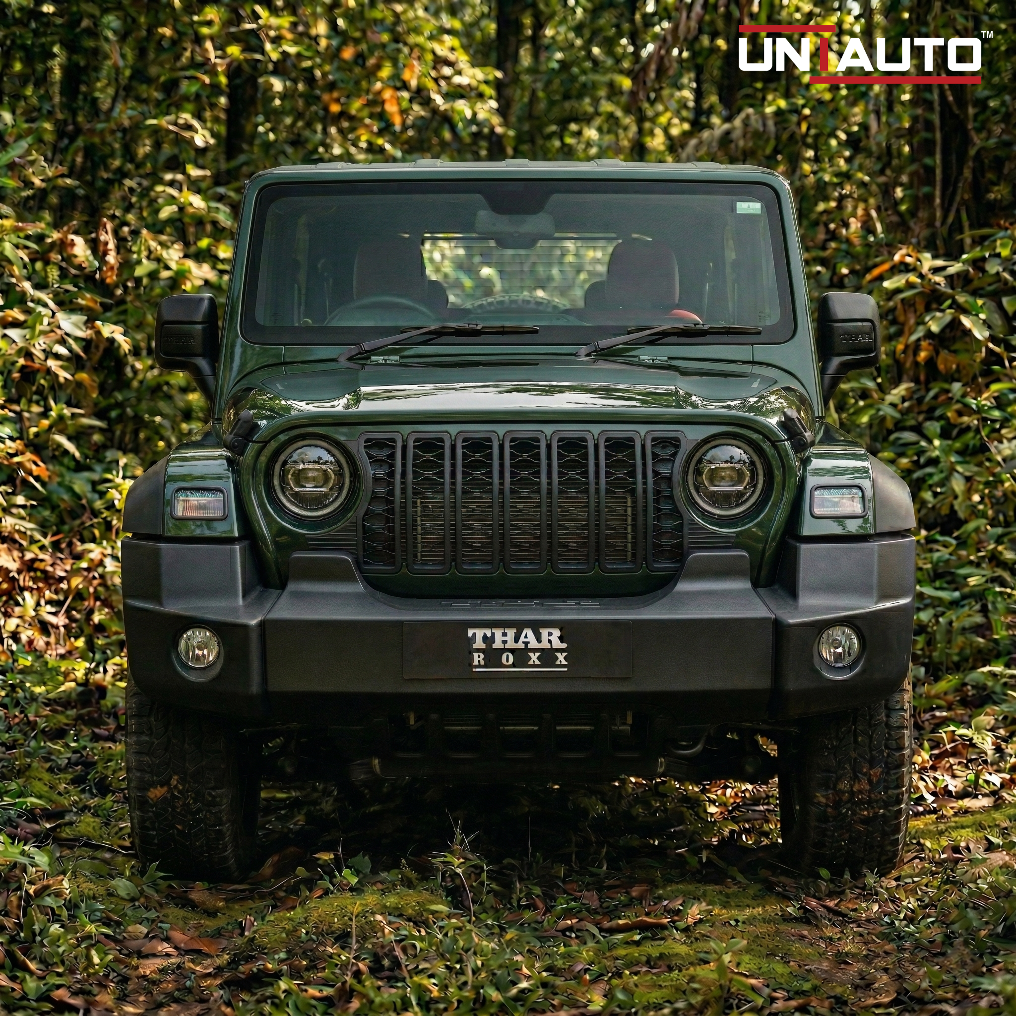ABS Rubicon Style Front Grille for Mahindra Thar ROXX | Premium Aggressive Jeep-Inspired Design