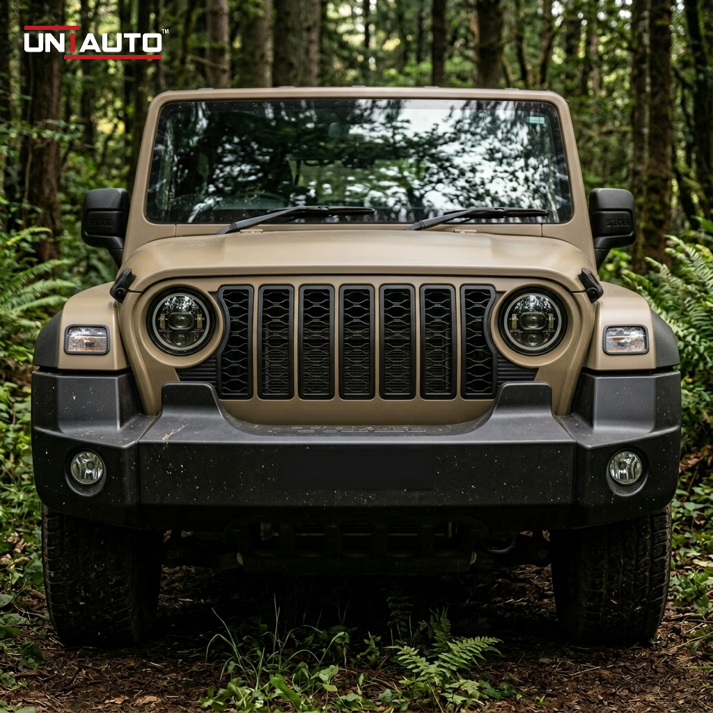 ABS Rubicon Style Front Grille for Mahindra Thar 2020-Onwards | Premium Aggressive Jeep-Inspired Design