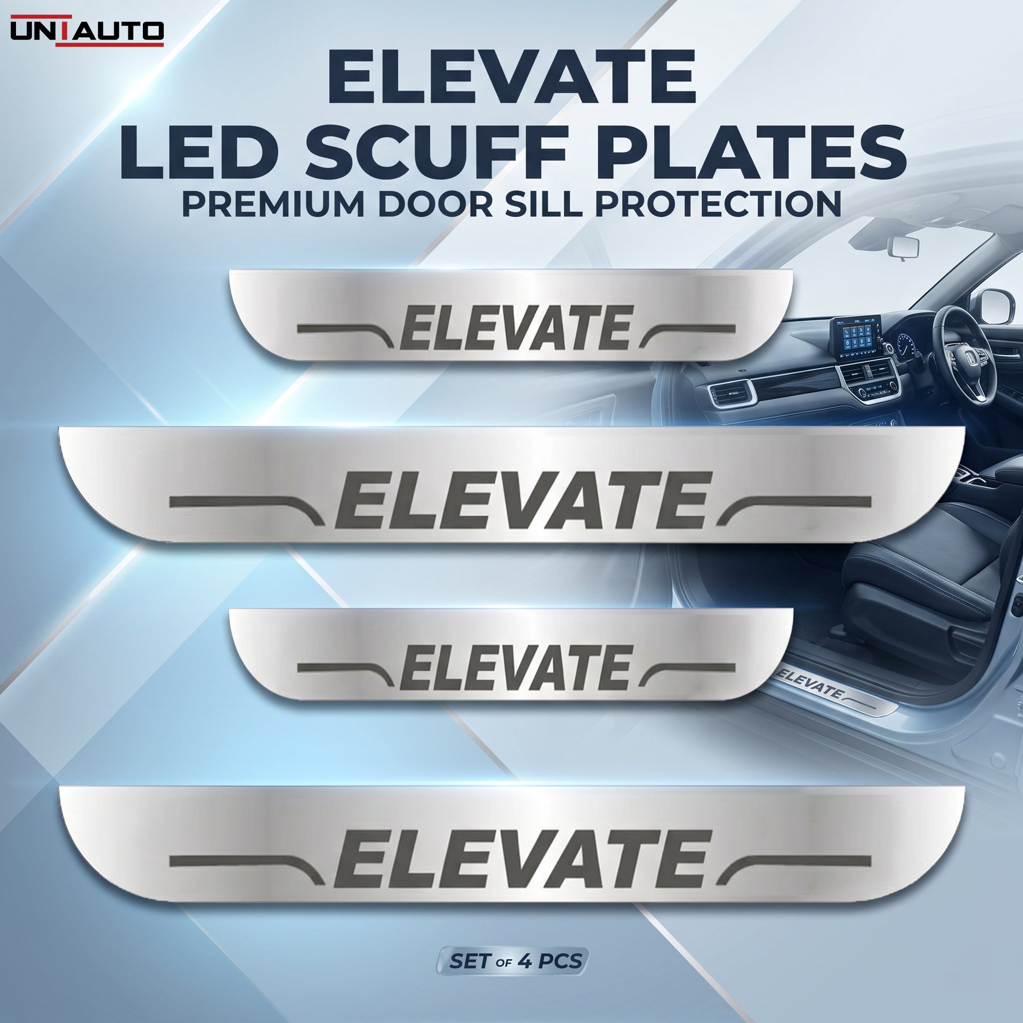 LED Footstep or Scuff Plate for All Honda Cars
