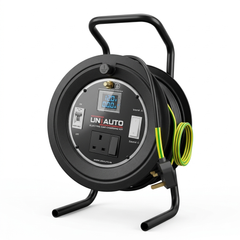 Uniauto EV Portable Extension Reel with External Earthing Mechanism for Portable Chargers (Up to 4kW) – Heavy Duty & Safe Charging Solution