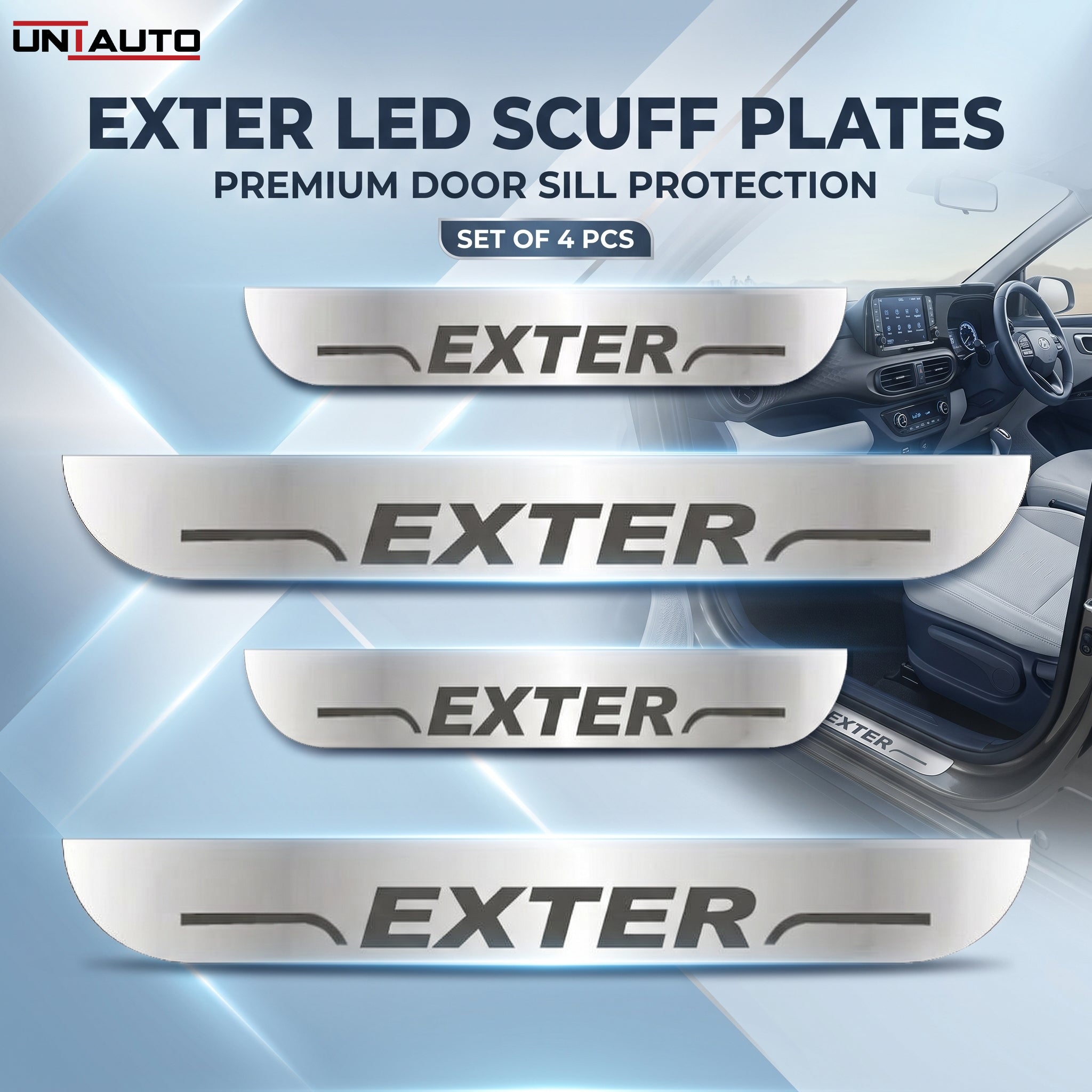 LED Footstep or Scuff Plate for All Hyundai Cars
