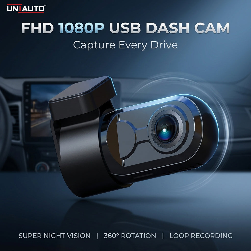 FHD 1080,  Super Night Vision USB Dash Cam for Android Stereo with 360° Rotation and Loop Recording