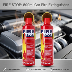 Uniauto Fire Extinguisher Can – Genuine 500ml | Compact Emergency Safety Spray for Cars & Home (Pack of 2)