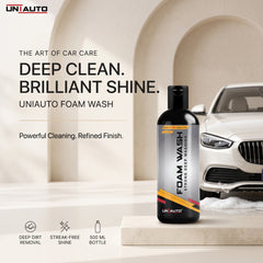 Uniauto Foam Wash – Strong Deep Cleaning Car Shampoo for Heavy Dirt Removal, Streak-Free Shine & Long-Lasting Protection
