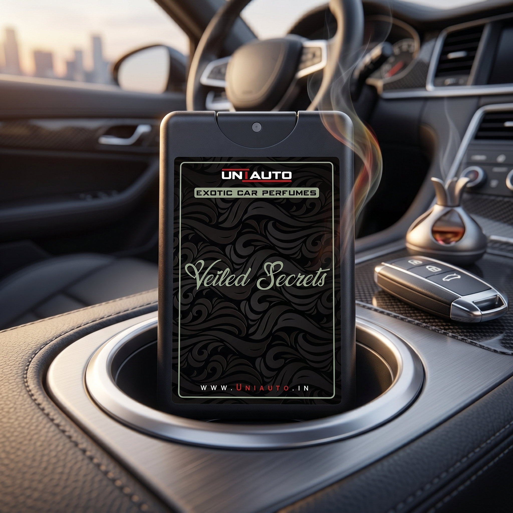 Uniauto Premium Exotic Car Freshener | A Manifestation of Luxurious Aromas (Veiled Secrets)