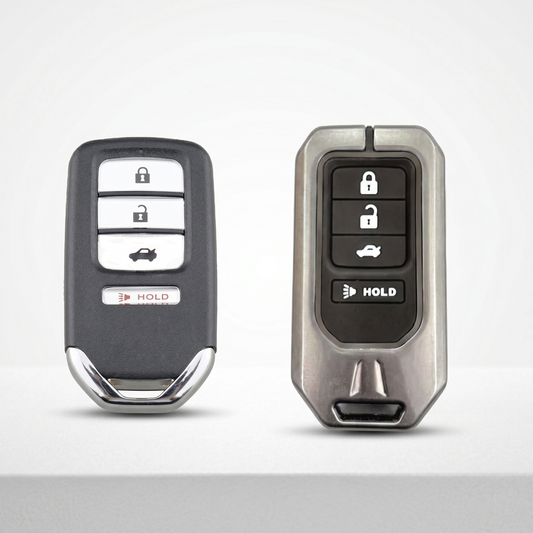 Metal Key Cover for Honda Accord, Civic, CR-V, HRV 4 Buttons Smart