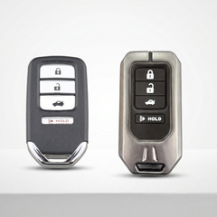 Metal Key Cover for Honda Accord, Civic, CR-V, HRV 4 Buttons Smart