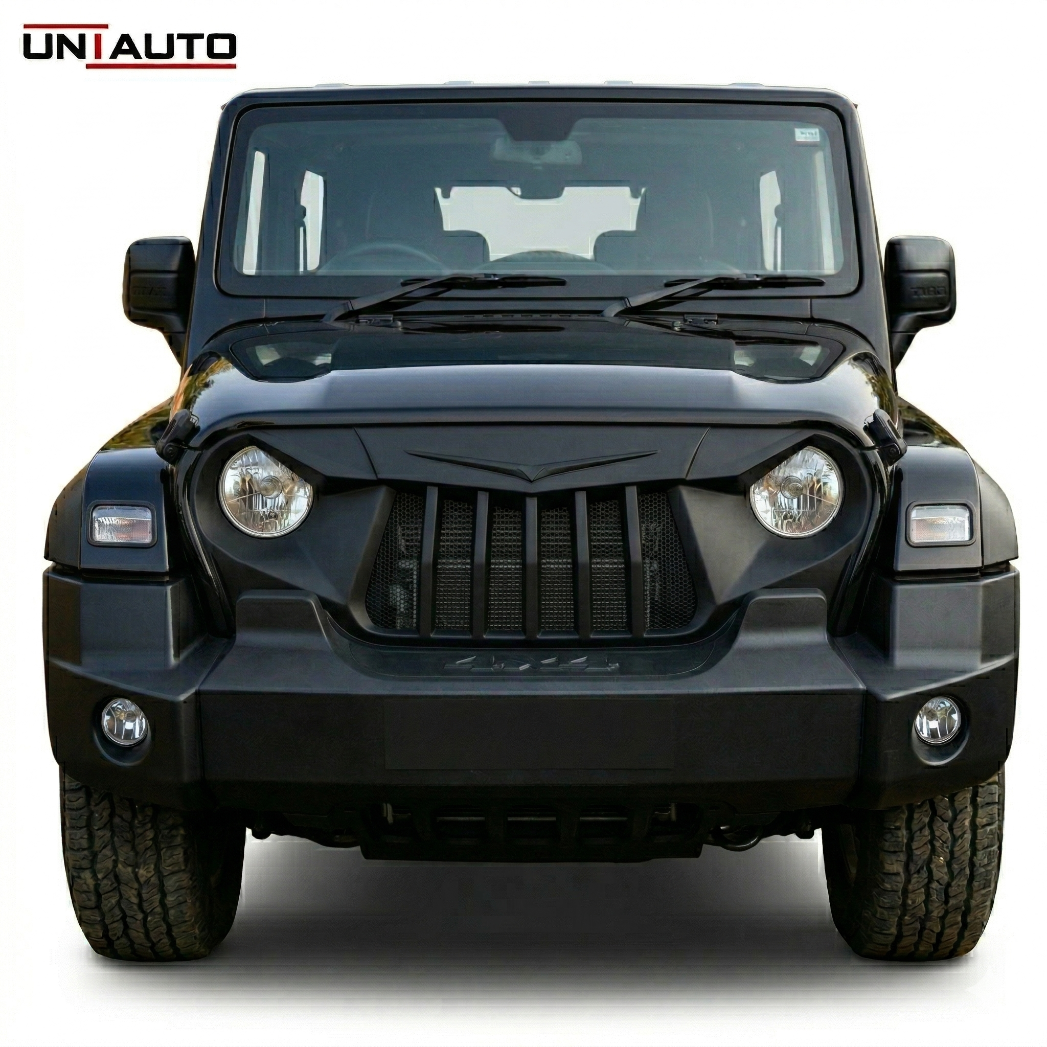 Angry Bird Style Fiber Front Grille for Mahindra Thar 2020 Onwards | Aggressive Custom Off-Road Look | Durable Fiber Build