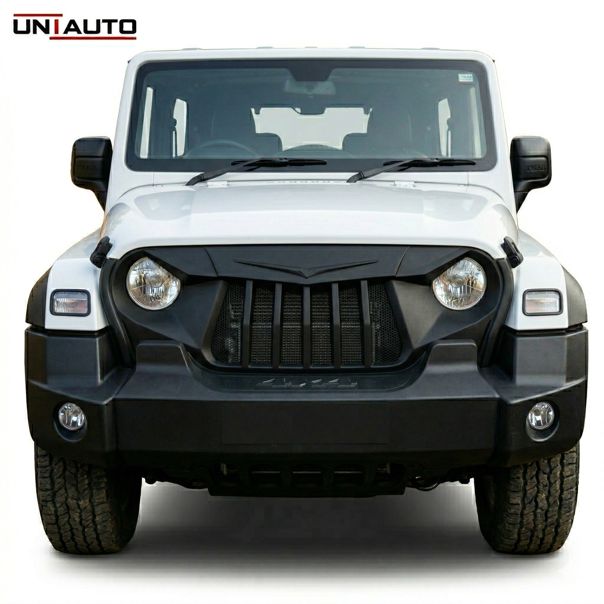 Angry Bird Style Fiber Front Grille for Mahindra Thar 2020 Onwards | Aggressive Custom Off-Road Look | Durable Fiber Build