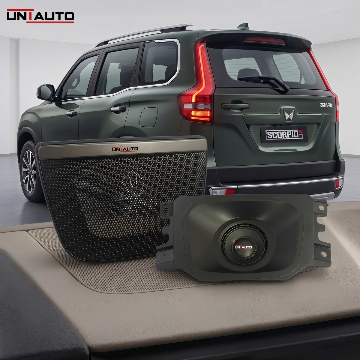 Center Dashboard Speaker & Speaker Grill for Mahindra Scorpio N | High-Strength ABS Build with Neodymium Magnet Support