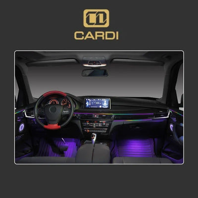 Uniauto ItsMine by Cardi |  K4 Plus 7th Gen, 14-in-1 | Ambient Smart LED Light Strip Kit for Interior Car Lighting | Universal Atmosphere Ambient Lighting Solution with App control