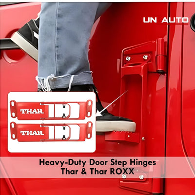 Heavy-Duty Door Step Hinges for Mahindra Thar & Thar Roxx – Ultimate Off-Road Accessory