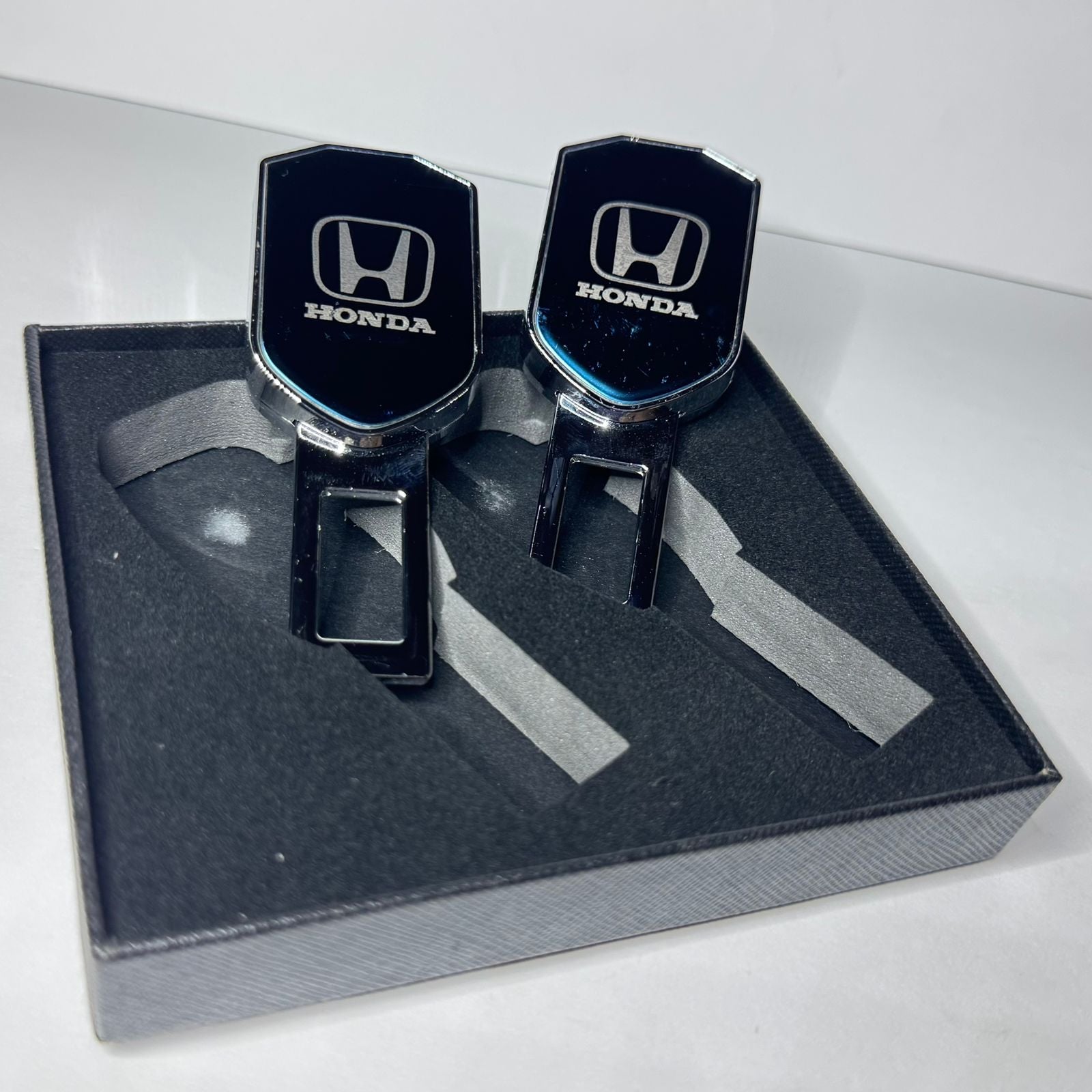 Uniauto 2 in 1 Premium Alarm Stopper and Belt Holder| Black | Seat Belt Buckle