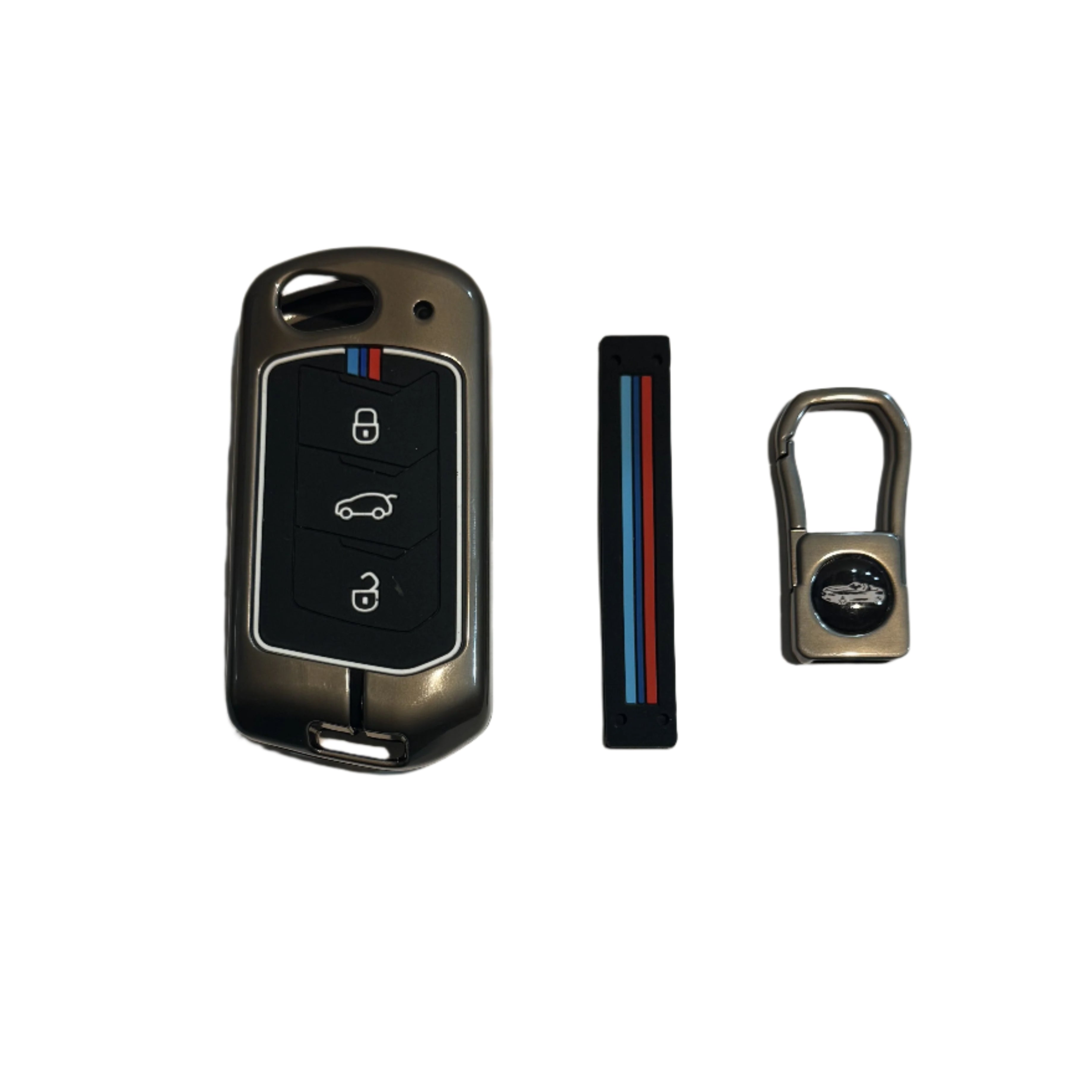 Metal Key Cover for Mahindra Thar Roxx, Scorpio N, XUV3X0, XUV700, XUV400, Bolero Neo, Bolero 2020, Scorpio Classic, Thar 2020 | Zinc Alloy