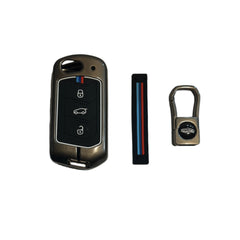 Metal Key Cover for Mahindra Thar Roxx, Scorpio N, XUV3X0, XUV700, XUV400, Bolero Neo, Bolero 2020, Scorpio Classic, Thar 2020 | Zinc Alloy