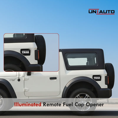 Uniauto Illuminated and Remote-Controlled Fuel cap opener | Wireless Fuel Lid for THAR