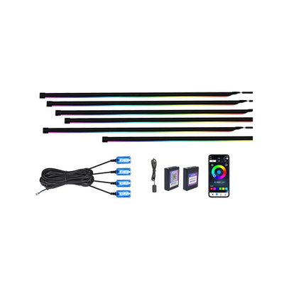 Gen K4 10-in-1, Ambient Smart LED Light Strip Kit for Interior Car Lighting | Universal Atmosphere Lamp Solution with App control