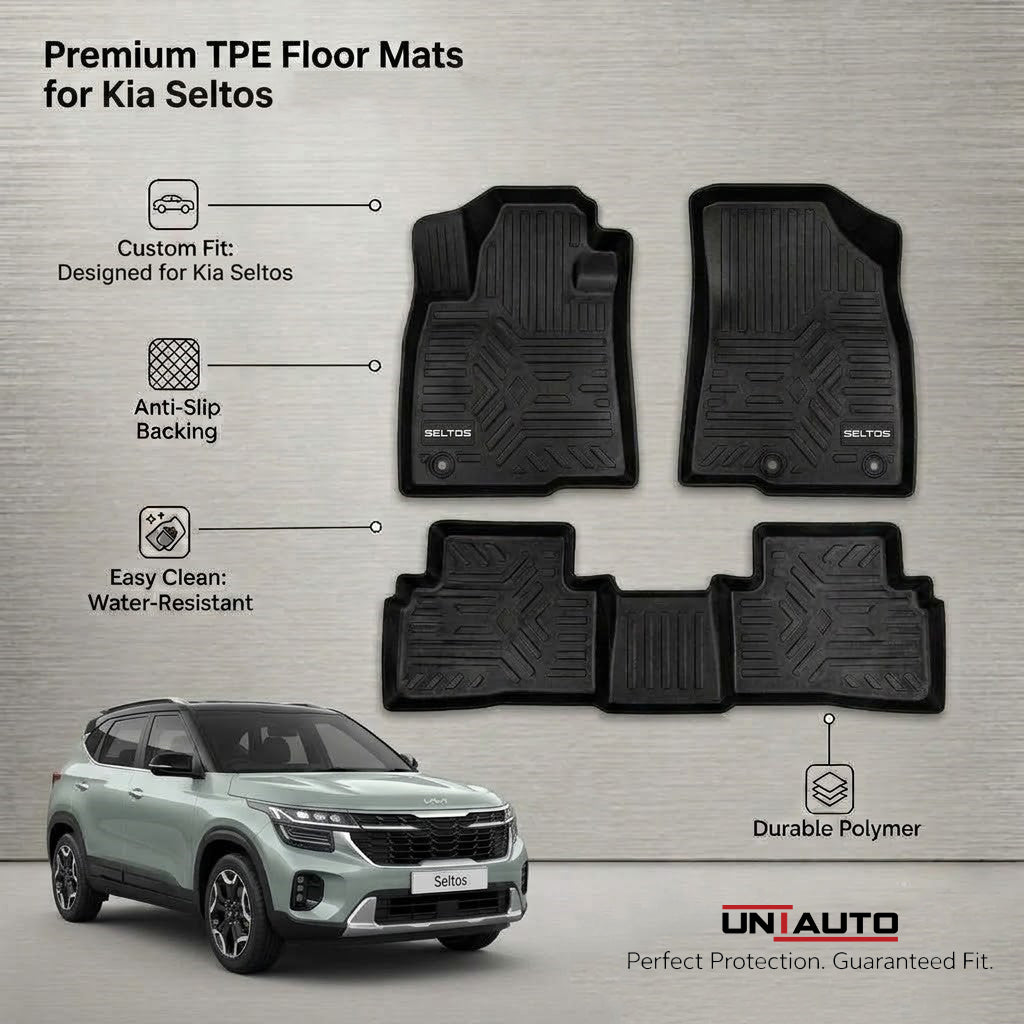 سجادات GFX Style Uniauto Tru Fit لسيارة كيا سيلتوس موديل 2026 فما فوق