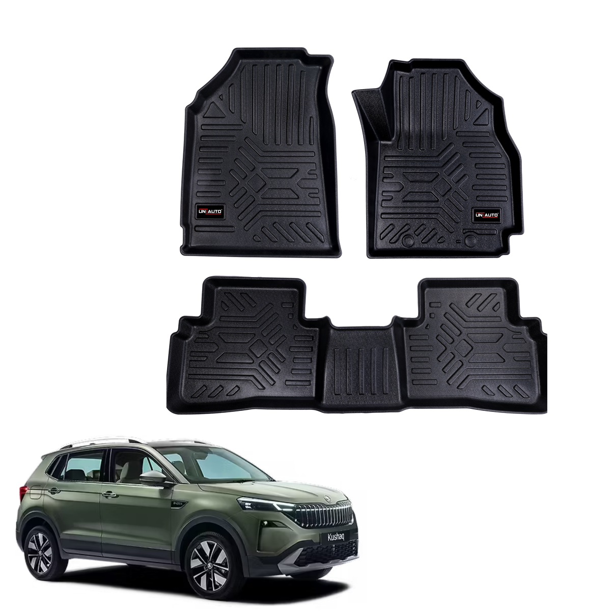GFX Style Uniauto Tru Fit mats for Skoda Kushaq