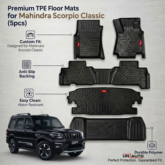 GFX Style Uniauto Tru Fit mats for Mahindra Scorpio Classic