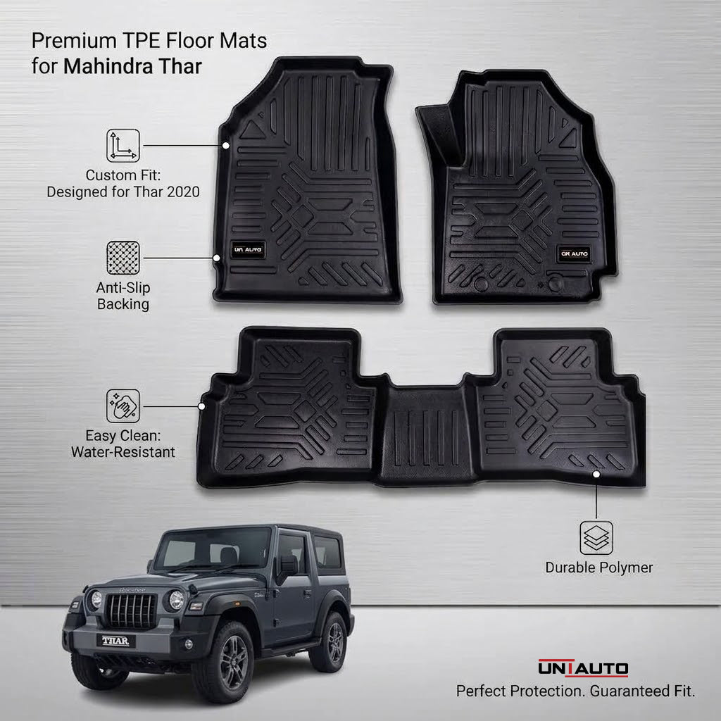 دعاسات GFX Style Uniauto Tru Fit لسيارة ماهيندرا ثار موديل 2020 فما فوق