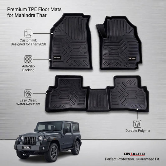 GFX Style Uniauto Tru Fit mats  for Mahindra Thar 2020 onwards