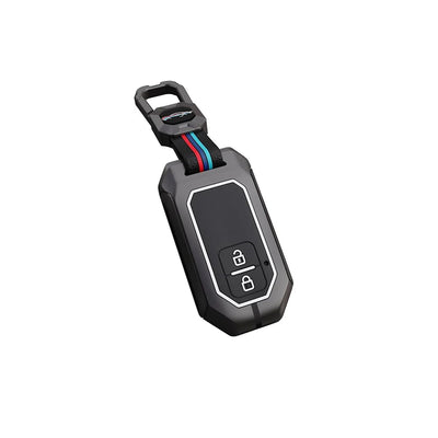 Metal Key Cover for Baleno, Grand Vitara, XL6, Swift, Jimny, Brezza, Ertiga, Fronx, Rumion, Glanza, Hyryder, Taisor 2 Button Smart key