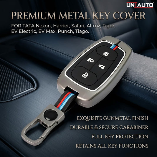 Metal Key Cover for TATA Nexon, Harrier, Safari, Altroz, Tigor, EV Electric, EV Max, Punch, Tiago