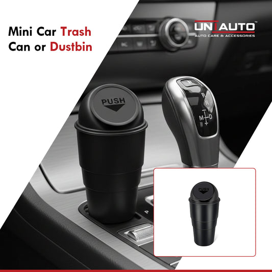 Mini Car Trash Can / Dustbin – Compact Leak-Proof Garbage Bin for Car Interior (Pack of 2)
