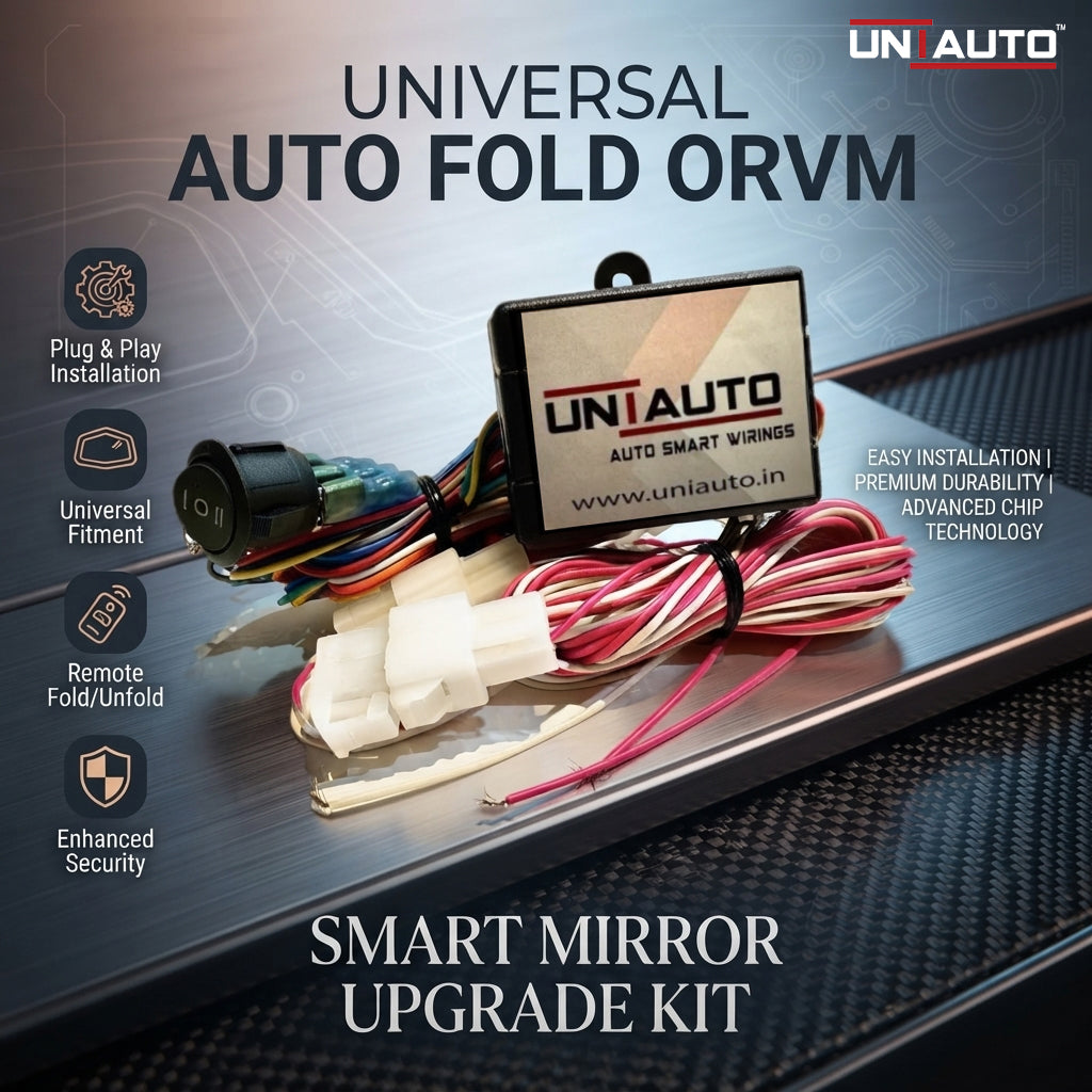 Universal auto fold ORVM or Mirror Upgrade kit | Install Auto fold ORVM into Base and mid model