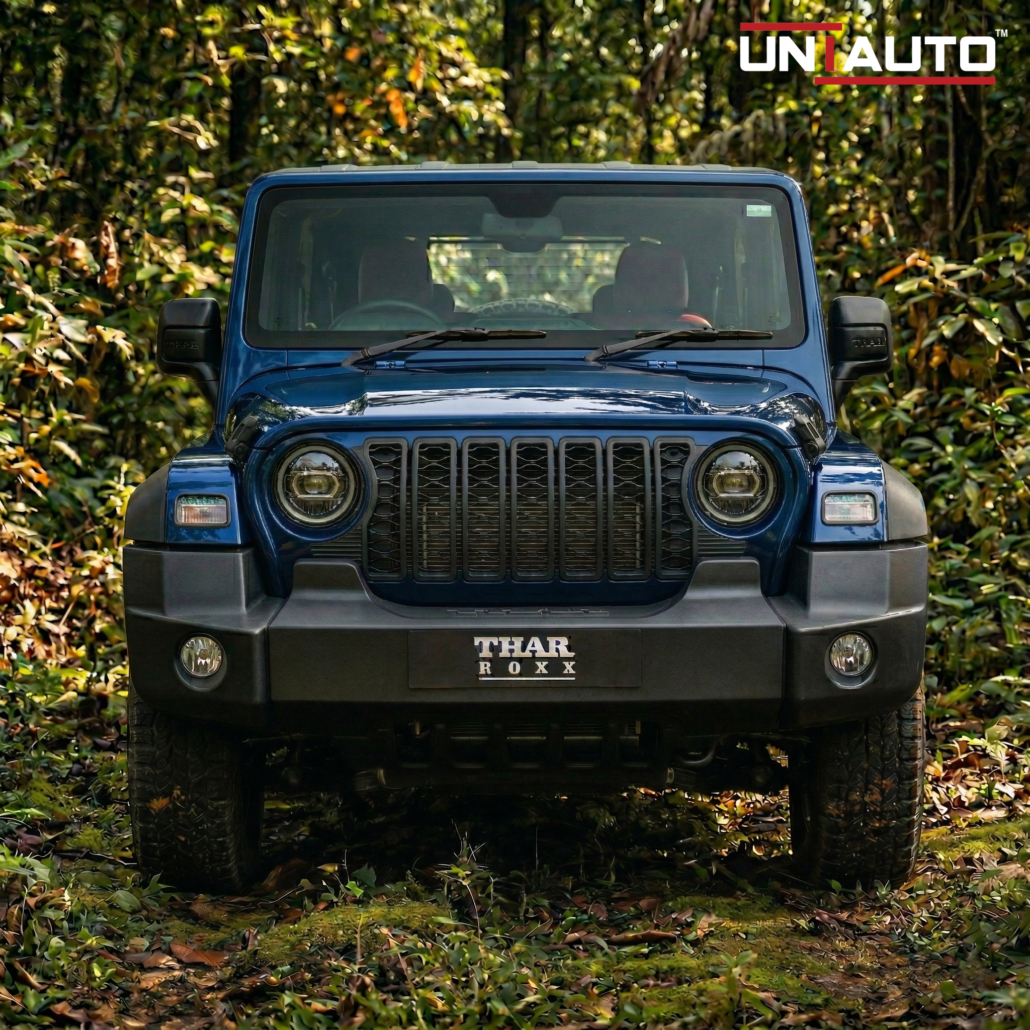 ABS Rubicon Style Front Grille for Mahindra Thar ROXX | Premium Aggressive Jeep-Inspired Design