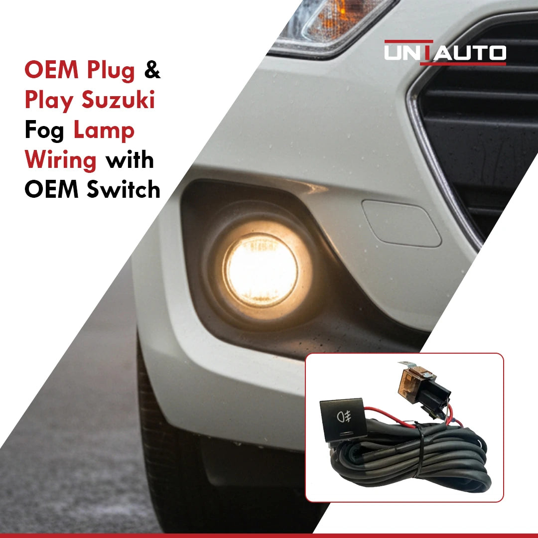 OEM Type Plug n Play Suzuki Fog Lamp wiring with OEM Switch for All Maruti Suzuki Cars