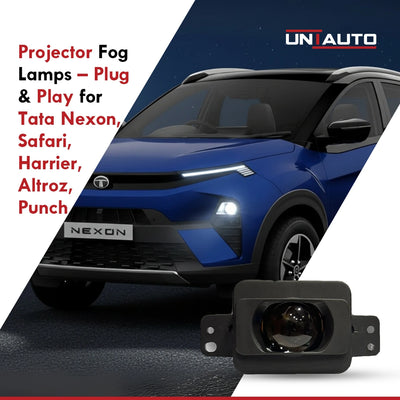 Projector Fog Lamp pair | Plug and Play | for TATA Nexon, Nexon EV, Punch, Punch EV, Harrier, Harrier EV, Safari, Altroz, Curvv & Curvv EV