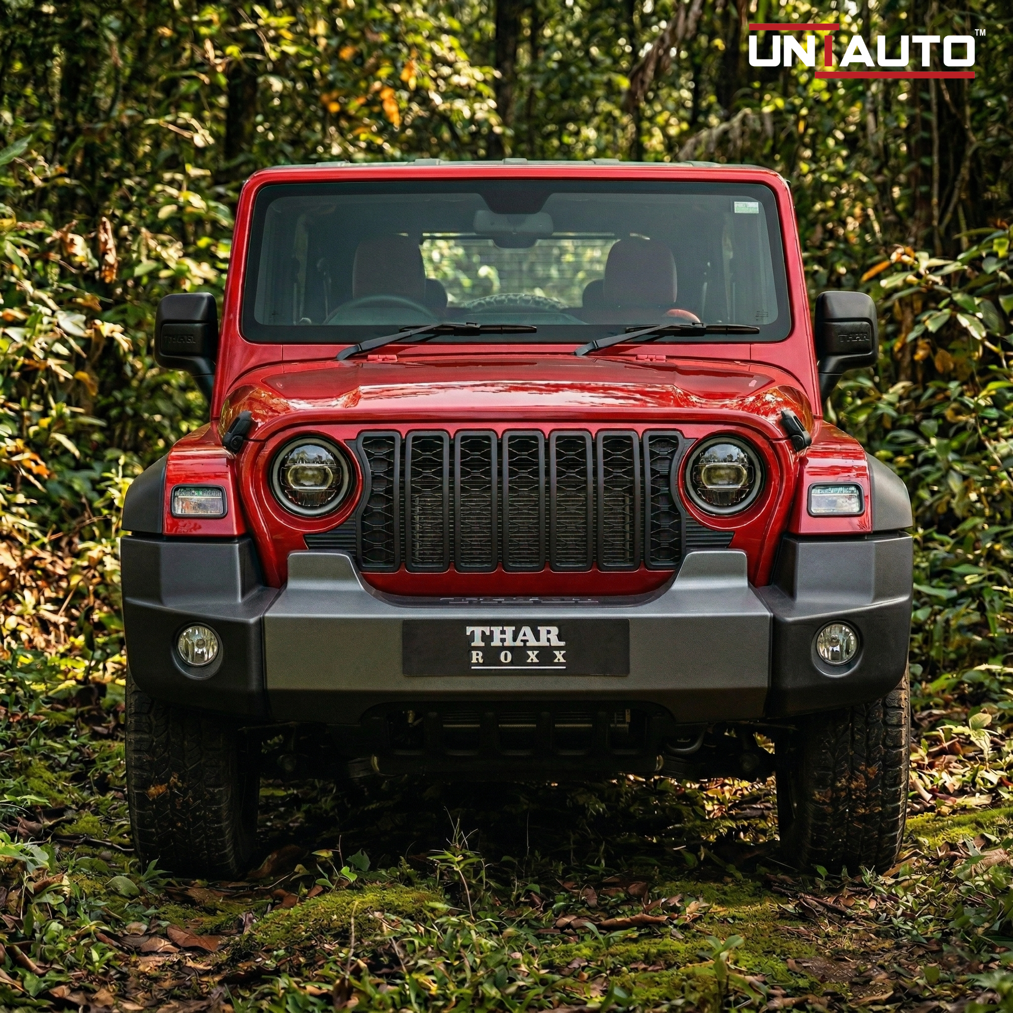 ABS Rubicon Style Front Grille for Mahindra Thar ROXX | Premium Aggressive Jeep-Inspired Design