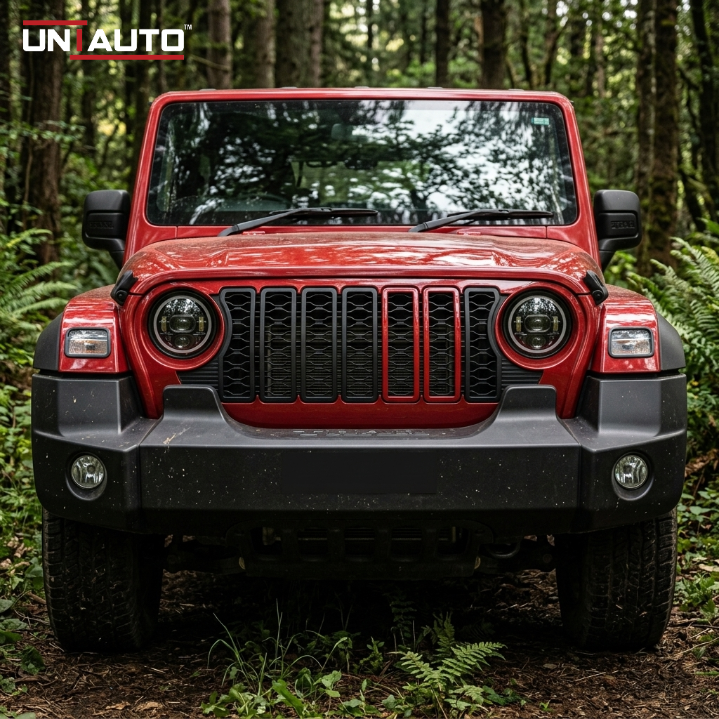 ABS Rubicon Style Front Grille for Mahindra Thar 2020-Onwards | Premium Aggressive Jeep-Inspired Design